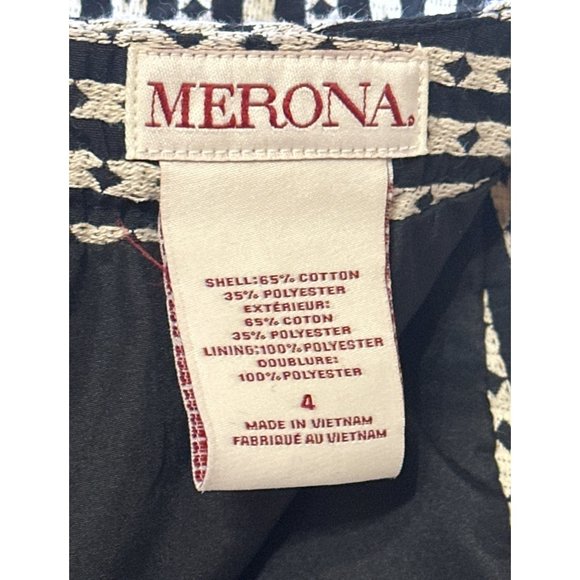 Merona Straight Pencil Knee Length Skirt Geometric Polyester Blend Women Size 4 - Picture 10 of 12